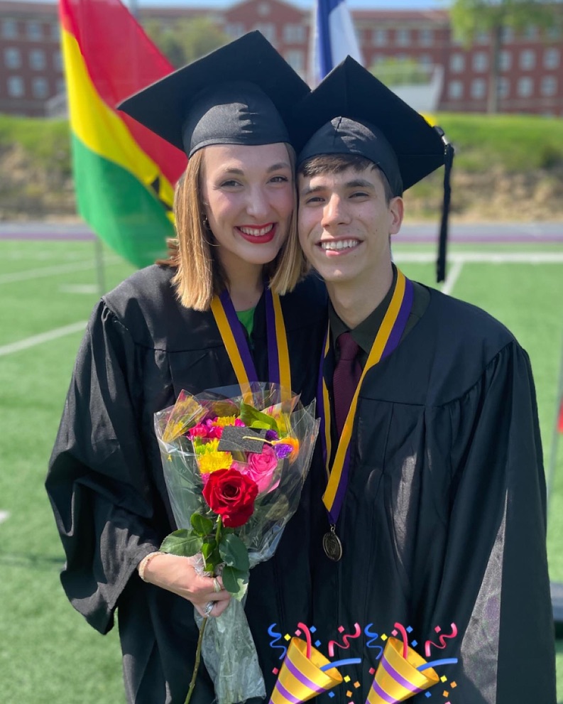 Jade and Juan celebrating graduation together